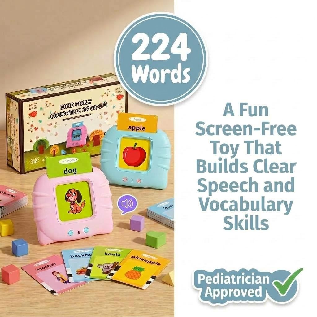 Educational Talking Flash Cards with Audio Learning System for Kids